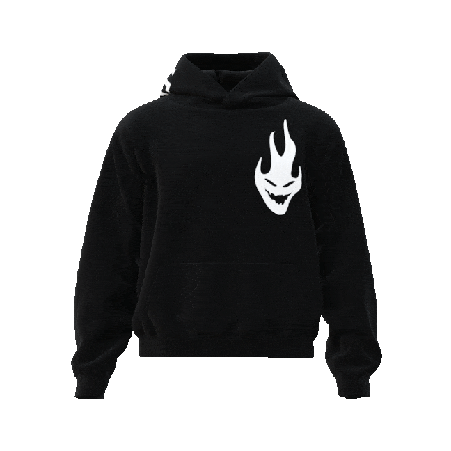 DEMON NEOH HEAVYWEIGHT HOODIE IN BLACK