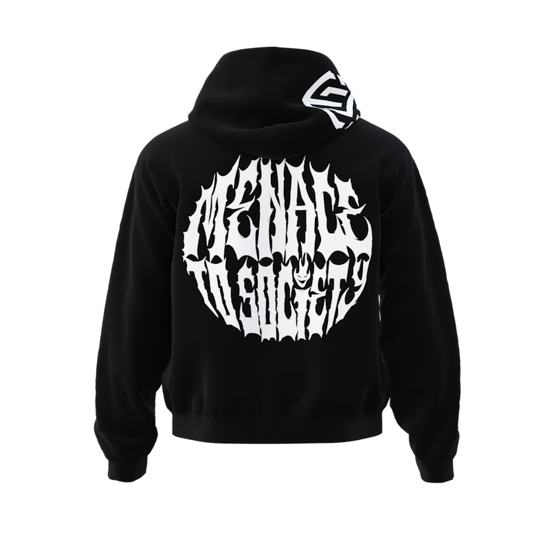 DEMON NEOH HEAVYWEIGHT HOODIE IN BLACK