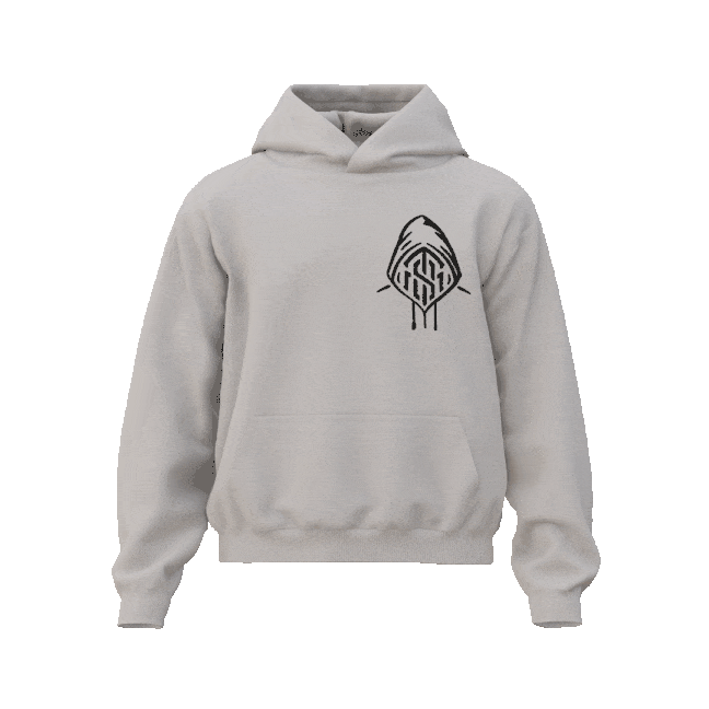 EMBROIDERED NEOH HEAVYWEIGHT HOODIE IN BONE