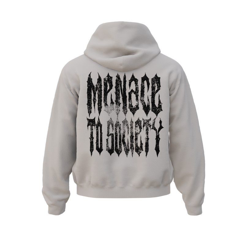 EMBROIDERED NEOH HEAVYWEIGHT HOODIE IN BONE