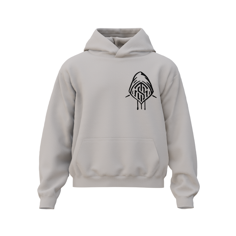 EMBROIDERED NEOH HEAVYWEIGHT HOODIE IN BONE