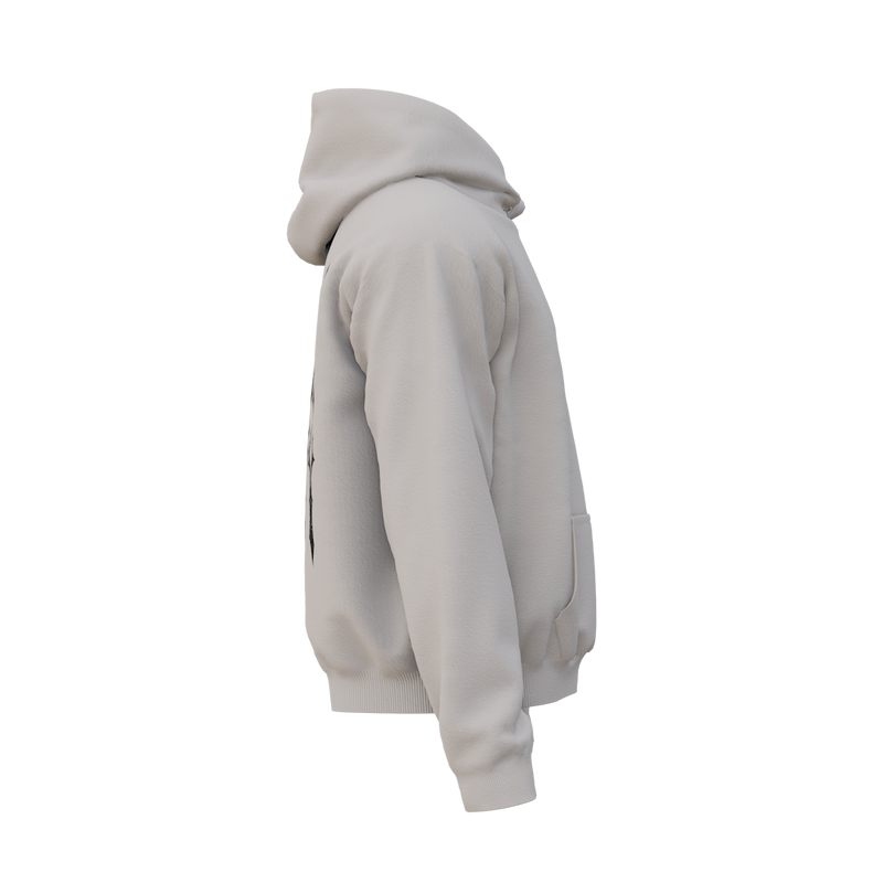 EMBROIDERED NEOH HEAVYWEIGHT HOODIE IN BONE