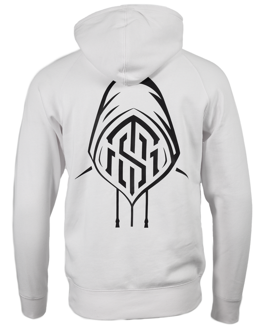 MENACE TO SOCIETY PULLOVER HOODIE IN WHITE