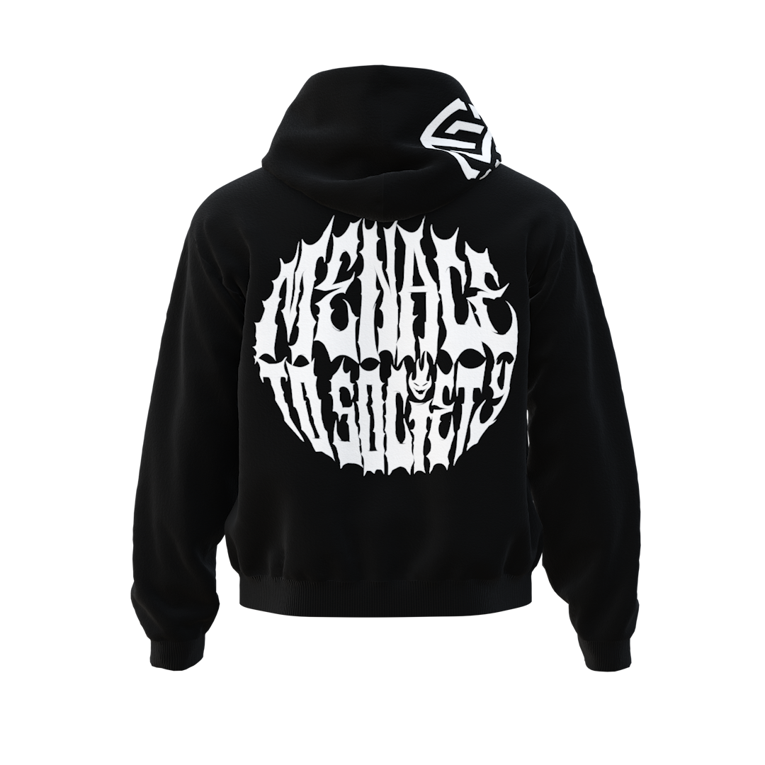 DEMON NEOH HEAVYWEIGHT HOODIE IN BLACK